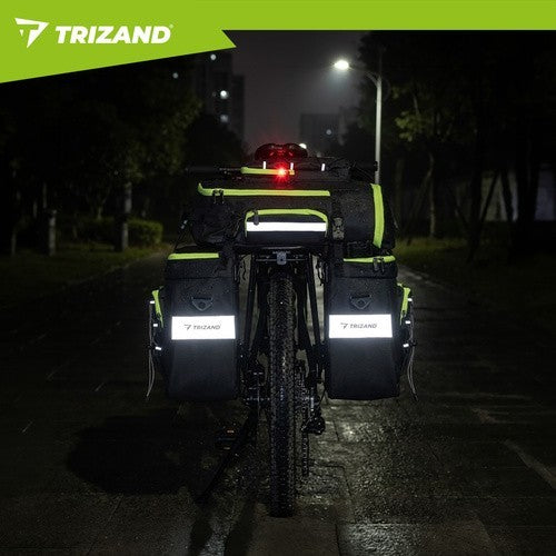 TRIZAND 65L Fahrradtasche wasserdicht 3in1 Gepäckträger Tasche Rucksack Bikepacking Set