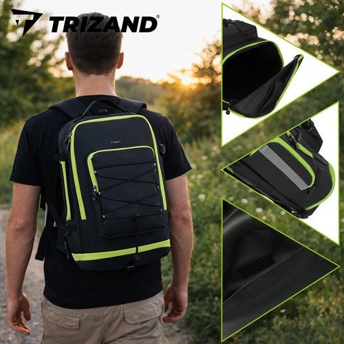 TRIZAND 65L Fahrradtasche wasserdicht 3in1 Gepäckträger Tasche Rucksack Bikepacking Set