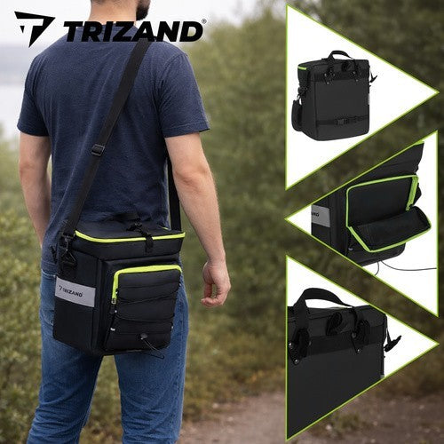 TRIZAND 65L Fahrradtasche wasserdicht 3in1 Gepäckträger Tasche Rucksack Bikepacking Set