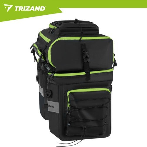 TRIZAND 65L Fahrradtasche wasserdicht 3in1 Gepäckträger Tasche Rucksack Bikepacking Set
