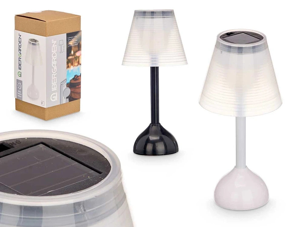 Solar Tischlampe LED 1 Stück Außen Deko weiß schwarz Garten Balkon