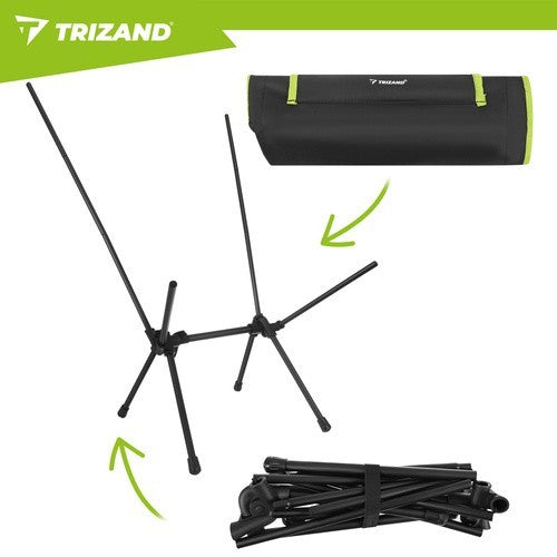 Angelstuhl faltbar Campingstuhl schwarz 120kg mit Tragetasche