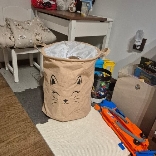 Spielzeugkorb XL 42L faltbar Wäschekorb Organizer mit Kordel