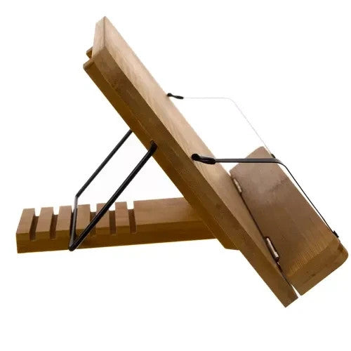 Buchständer Bambus verstellbar Tablet Laptop Halter klappbar