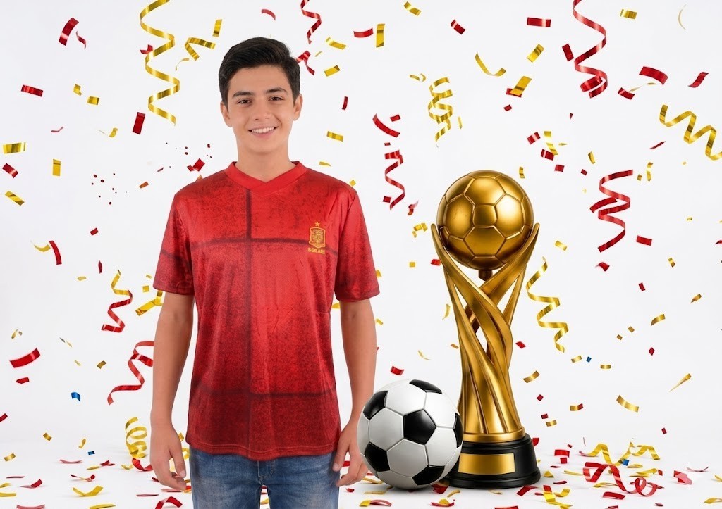 Spanien Fanartikel WM EM Shirt Schal Flagge Fanhorn Auswahl  -  España Fanáticos Fútbol WM EM Camiseta Bufanda Bandera Bocina