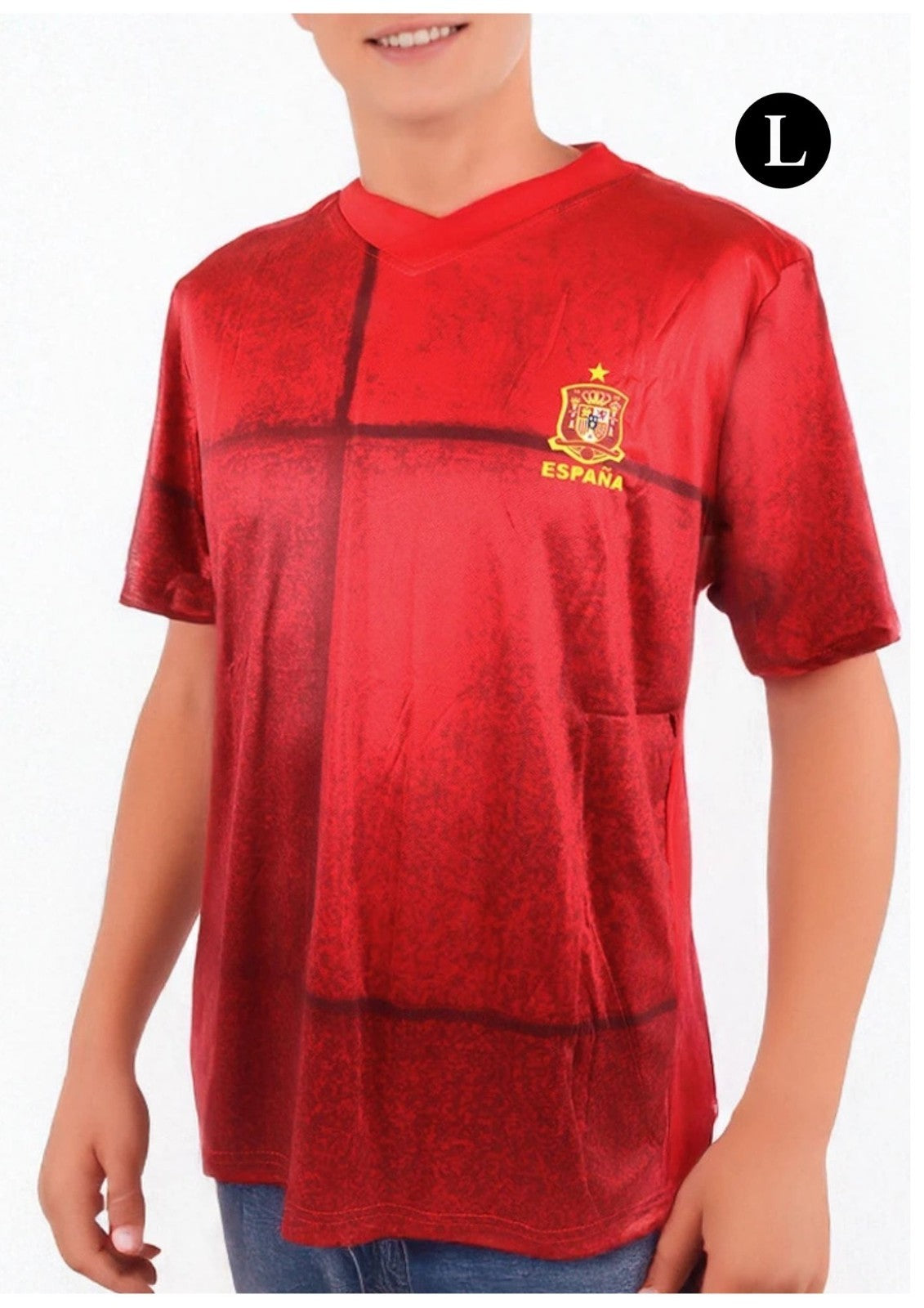 Spanien Fanartikel WM EM Shirt Schal Flagge Fanhorn Auswahl  -  España Fanáticos Fútbol WM EM Camiseta Bufanda Bandera Bocina