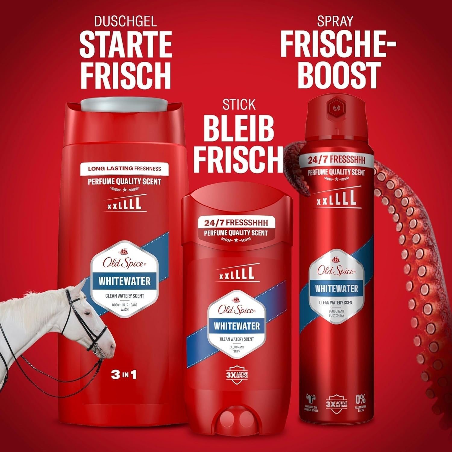 Old Spice Whitewater Duschgel 3in1 1000ml Shampoo Herren