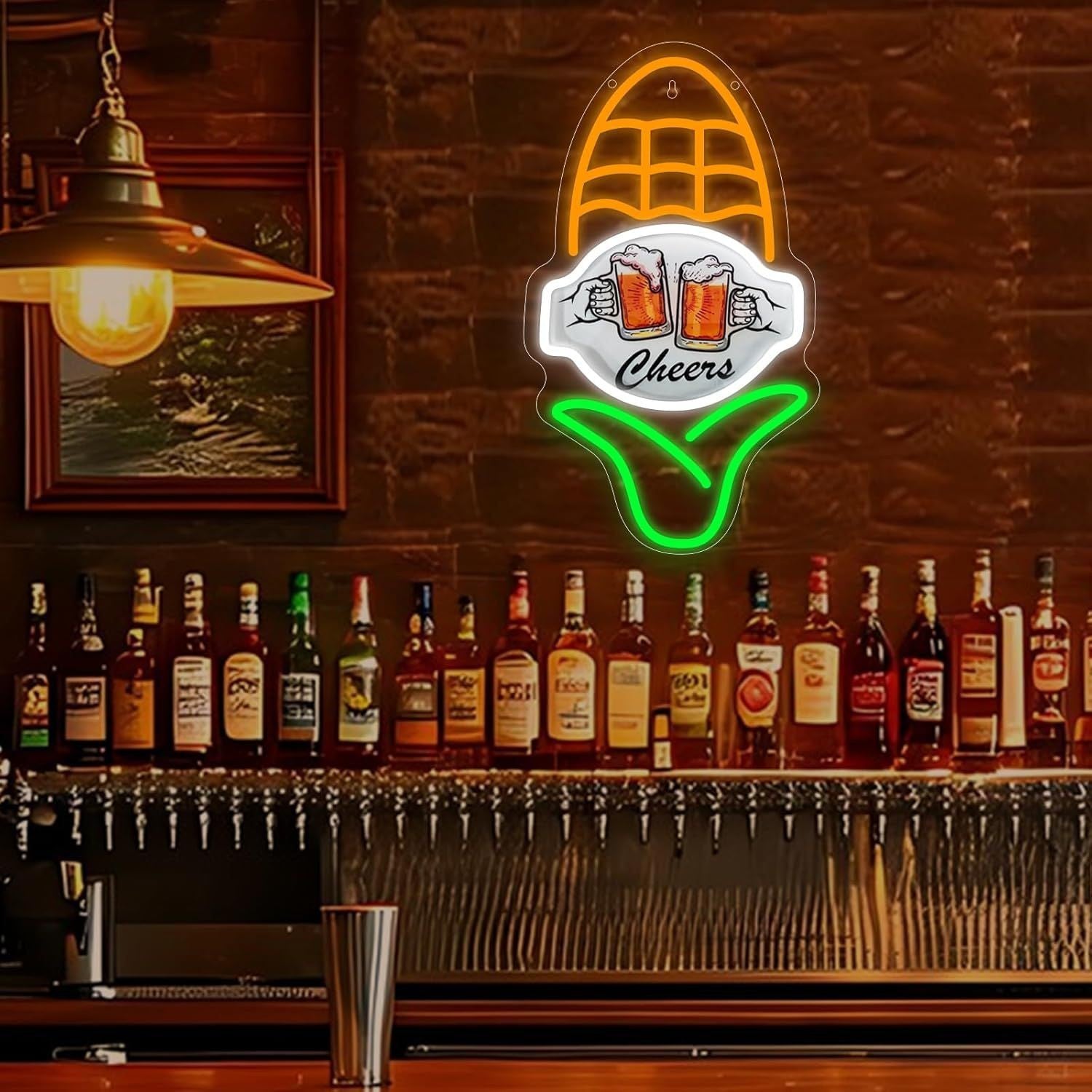 Cheers Neon Schild LED Bier Leuchtreklame Bar Wand Deko USB