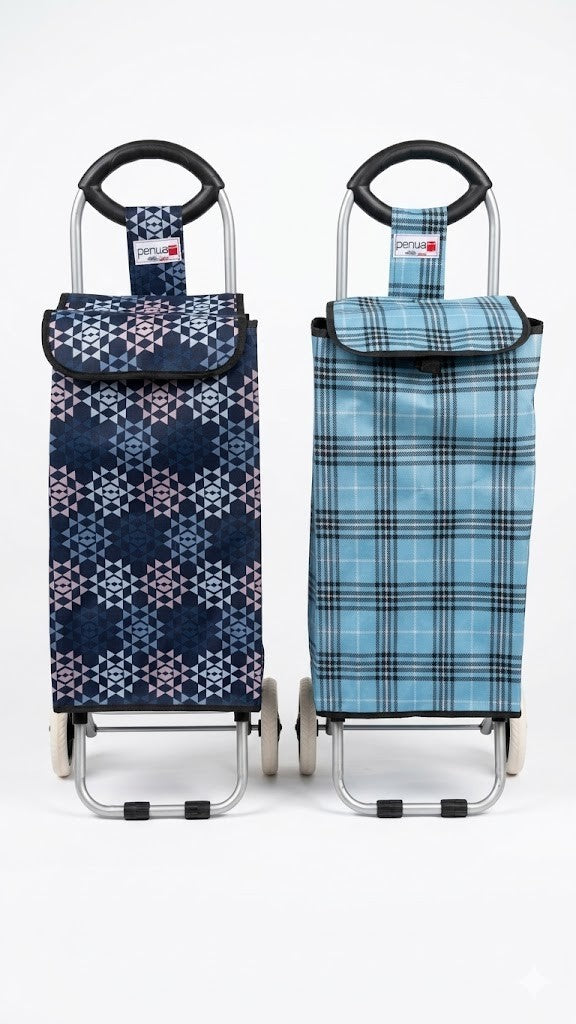 Einkaufstrolley faltbar 94cm Einkaufswagen Tasche auf Rädern