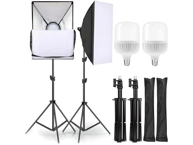 Fotolampen Set Softbox 50x70cm Stativ Studioleuchte  2026BBTFF