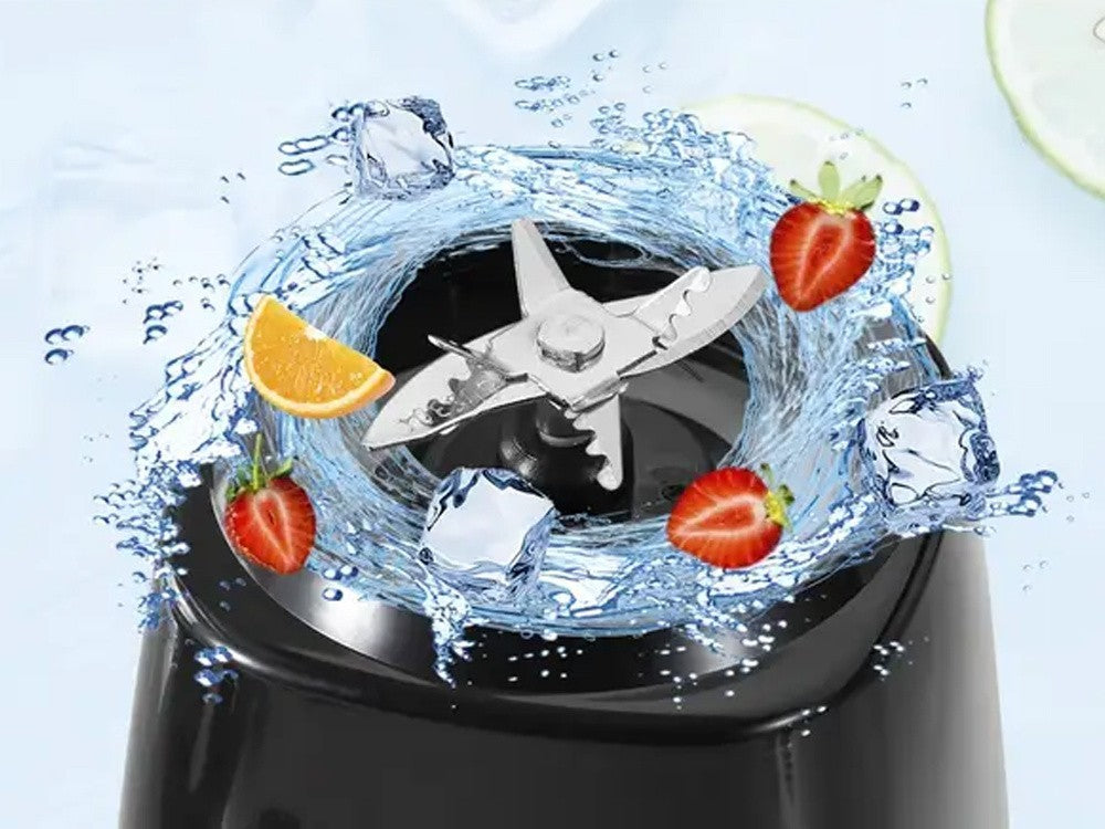 USB Smoothie Mixer Tragbar Mixer Becher Shaker 600ml Kabellos Schwarz