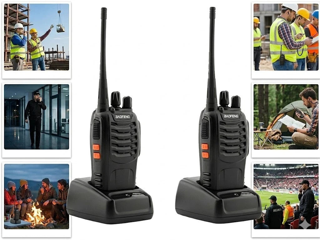 Baofeng Walkie Talkie Funkgerät PMR 16 Kanäle Reichweite 8km Set