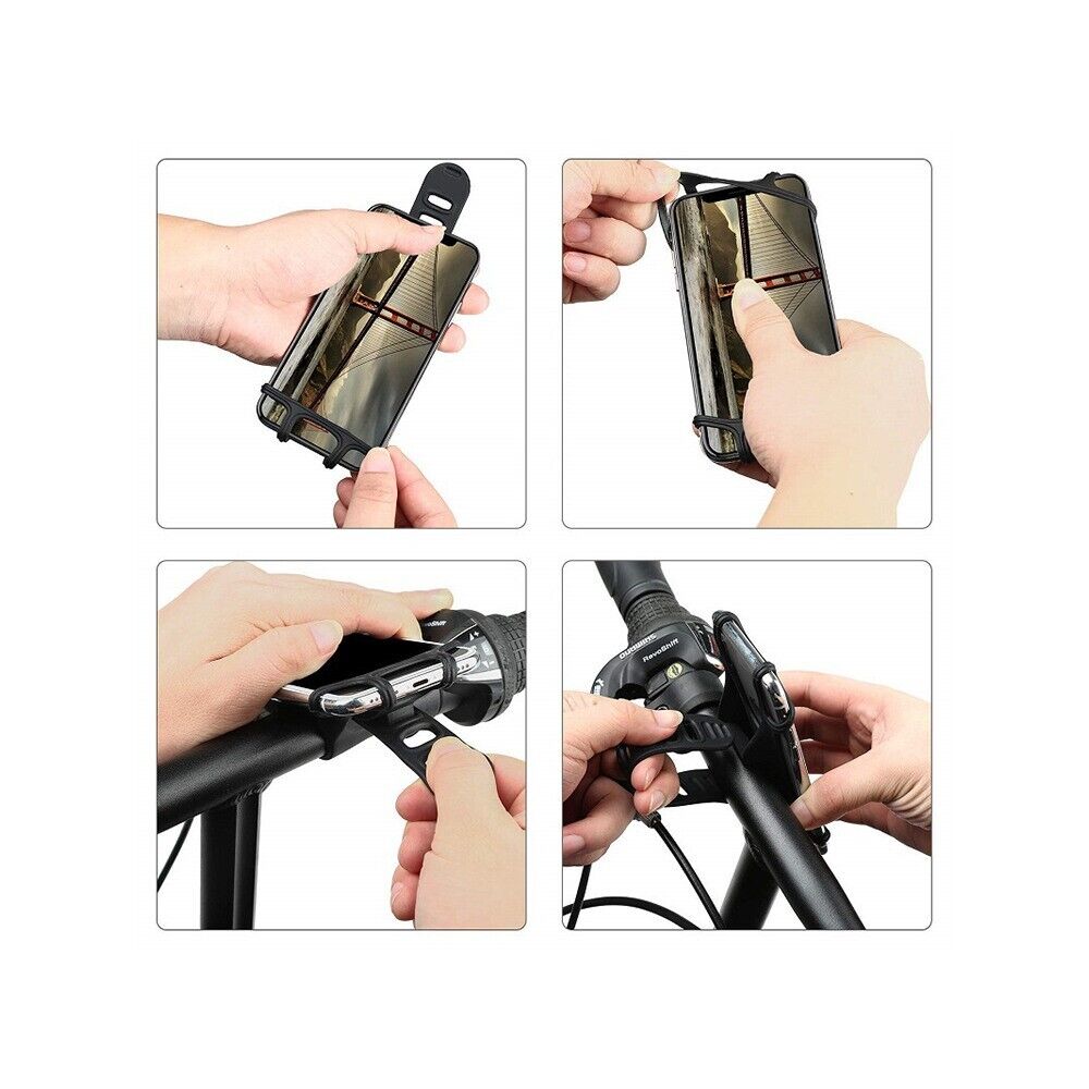 Fahrrad Handyhalterung aus Silikon – Universal Lenkerhalter für Smartphones von 4 bis 6,5 Zoll für Fahrrad und Motorrad