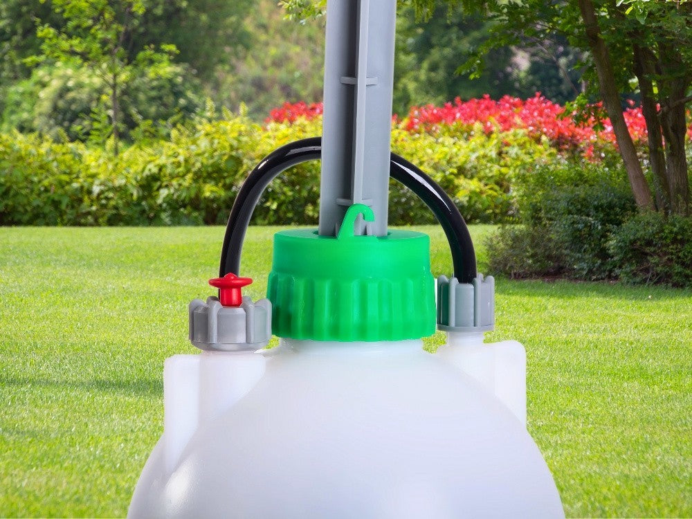 Drucksprüher 5 Liter mit Schultergurt – Gartenspritze Handsprüher mit Lanze und verstellbarer Düse für Garten, Pflanzenpflege und Reinigung