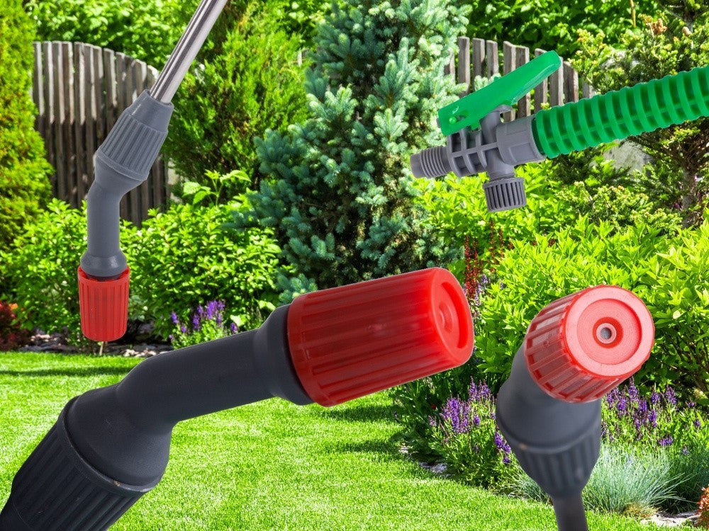 Drucksprüher 5 Liter mit Schultergurt – Gartenspritze Handsprüher mit Lanze und verstellbarer Düse für Garten, Pflanzenpflege und Reinigung