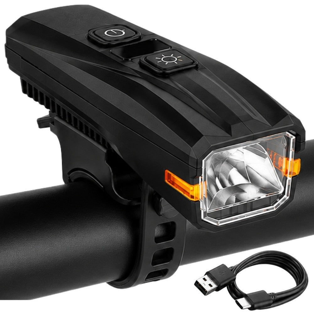LED Fahrradlampe USB-C Akku Frontlicht mit Lichtsensor – 5 Lichtmodi, Akkustandsanzeige und Fahrradbeleuchtung für Alltag & Nachtfahrten