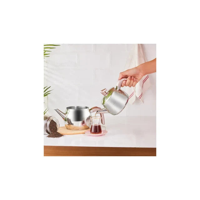 Karaca Belinay Midi Teekannen Set Edelstahl Rose Teekocher 1,6L