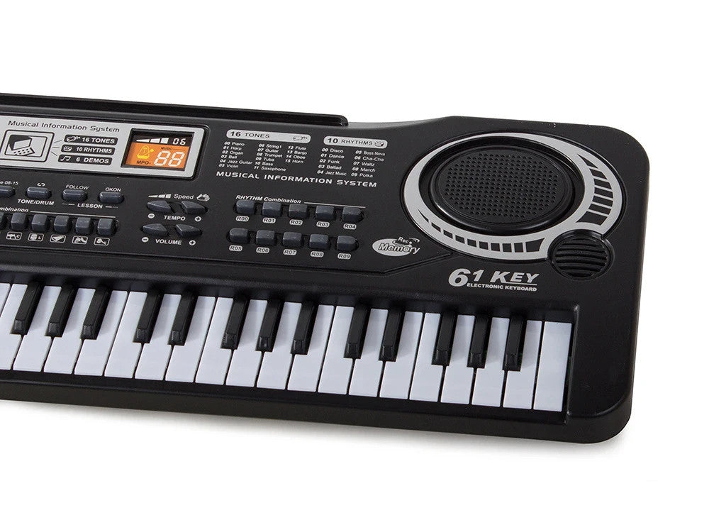 Kinder Keyboard 61 Tasten Mikrofon Elektronisches Klavier Lernkeyboard