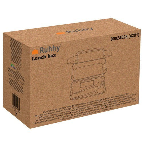 Lunchbox 750ml mit Besteck Brotdose Bento Box 2 Fächer Weizenstroh Beige