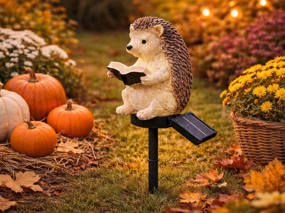 Solar Igel Gartenleuchte LED Solarleuchte Dämmerungssensor Warmweiß Deko