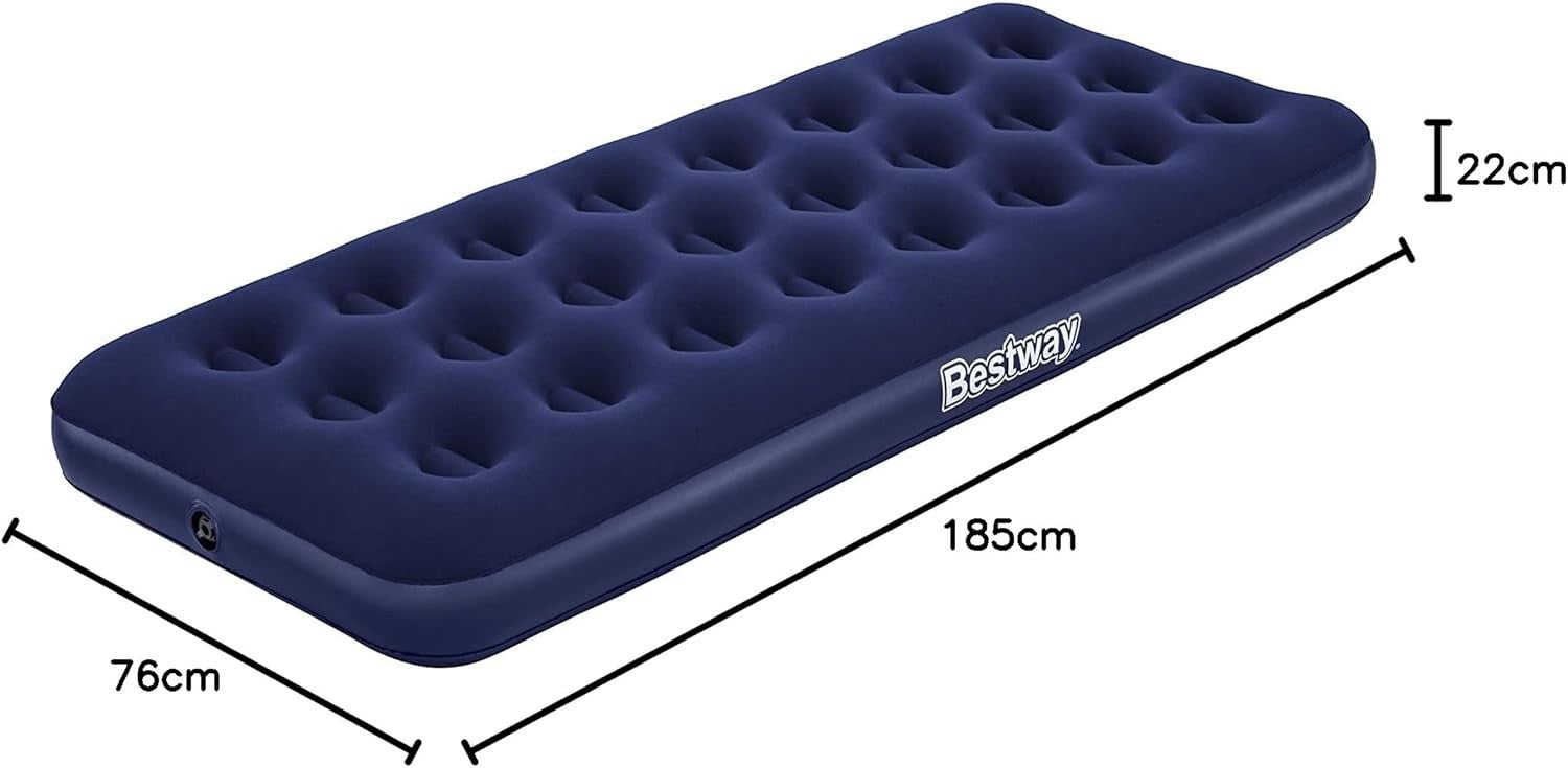 Bestway Luftbett Single 185x76x22cm Luftmatratze Gästebett für Camping & Reisen