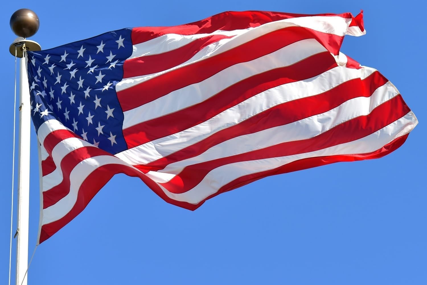 USA Flagge 150x90cm Amerikanische Fahne mit Ösen Wetterfest Polyester
