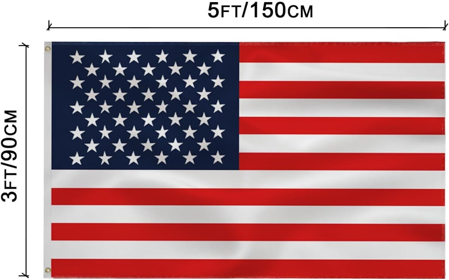 USA Flagge 150x90cm Amerikanische Fahne mit Ösen Wetterfest Polyester
