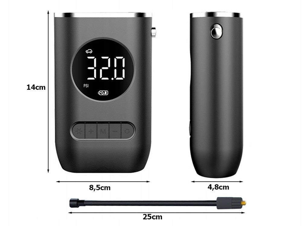 Akku Luftkompressor 10 Bar Elektrische Luftpumpe LCD Auto Fahrrad USB-C