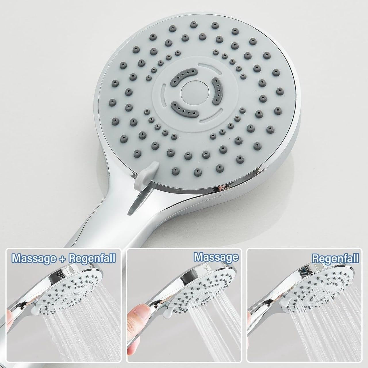 Edelstahl Regendusche Set 30x30cm Duschsystem Kopfbrause Handbrause Chrom