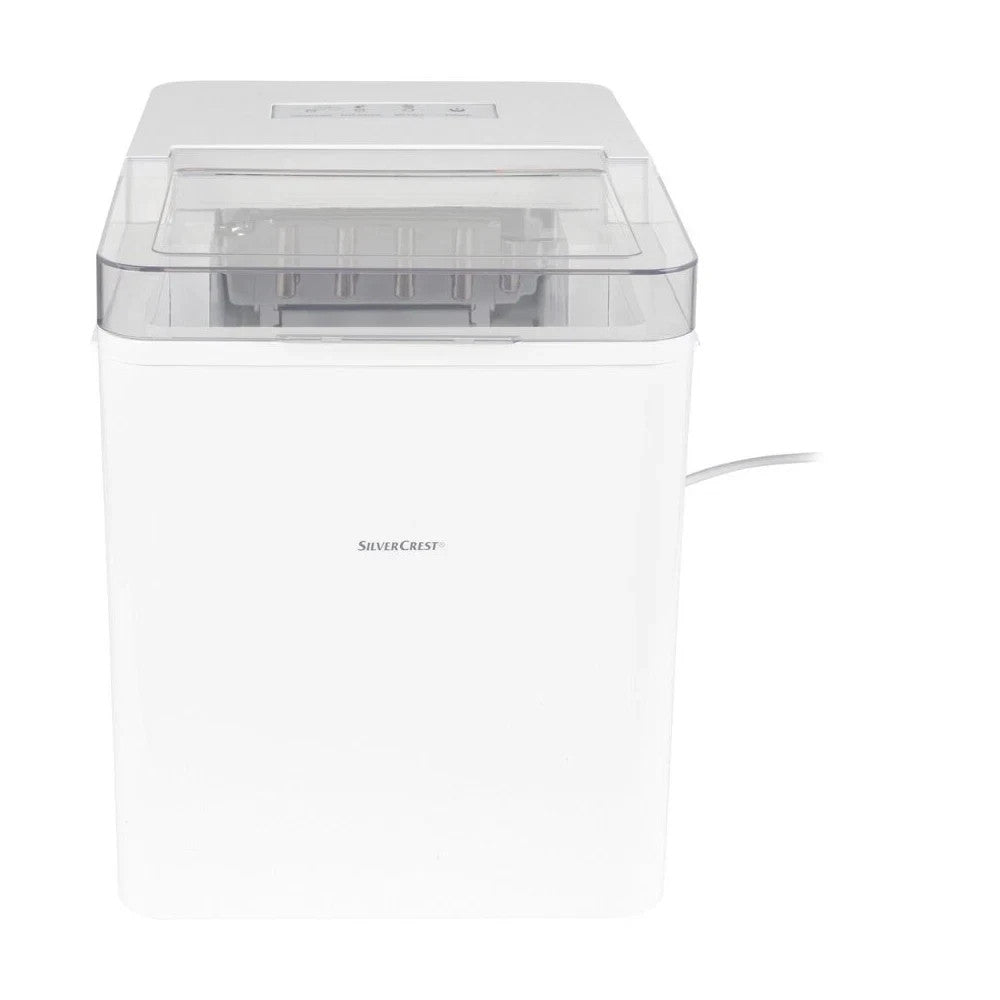 Eiswürfelmaschine 1,3L 105W Eiswürfelbereiter Weiß 2 Eiswürfelgrößen