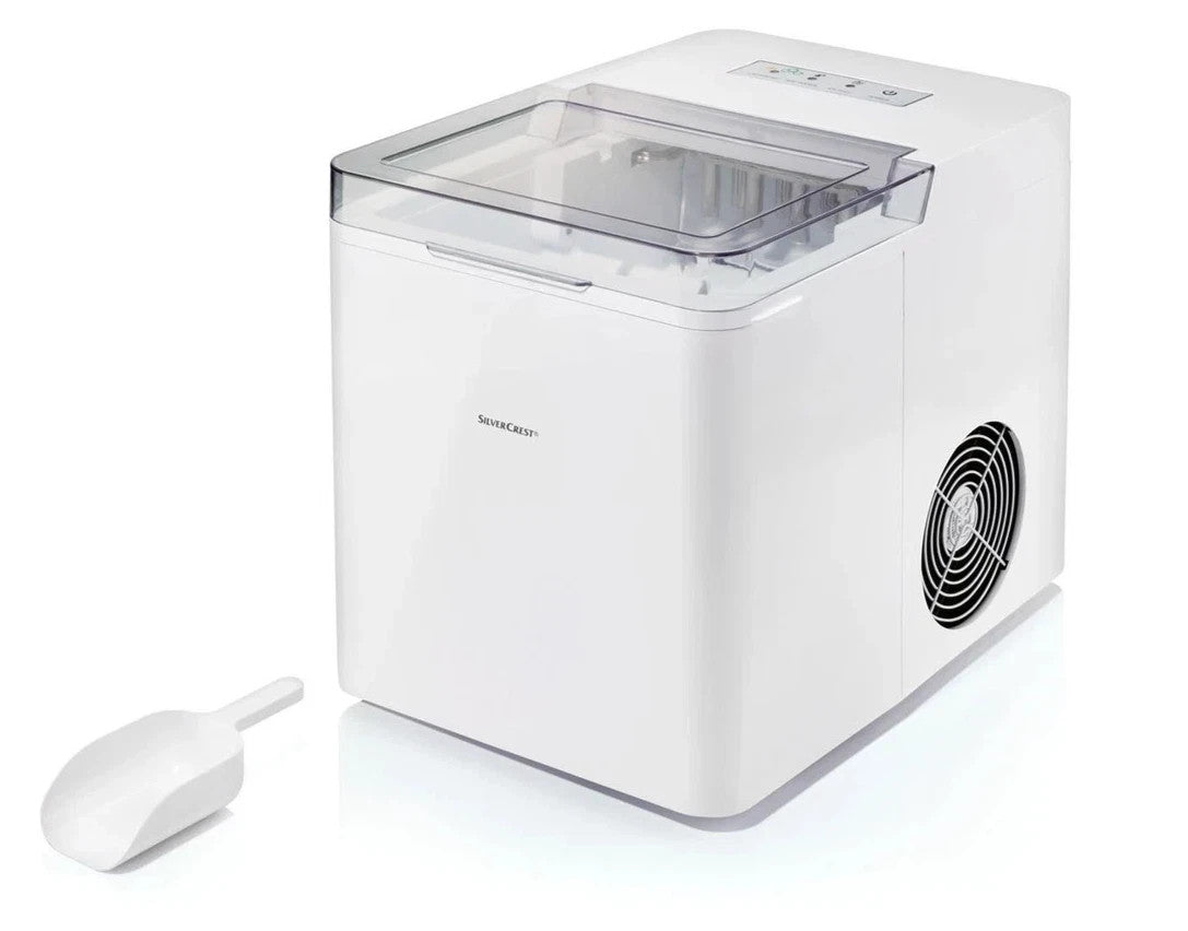 Eiswürfelmaschine 1,3L 105W Eiswürfelbereiter Weiß 2 Eiswürfelgrößen