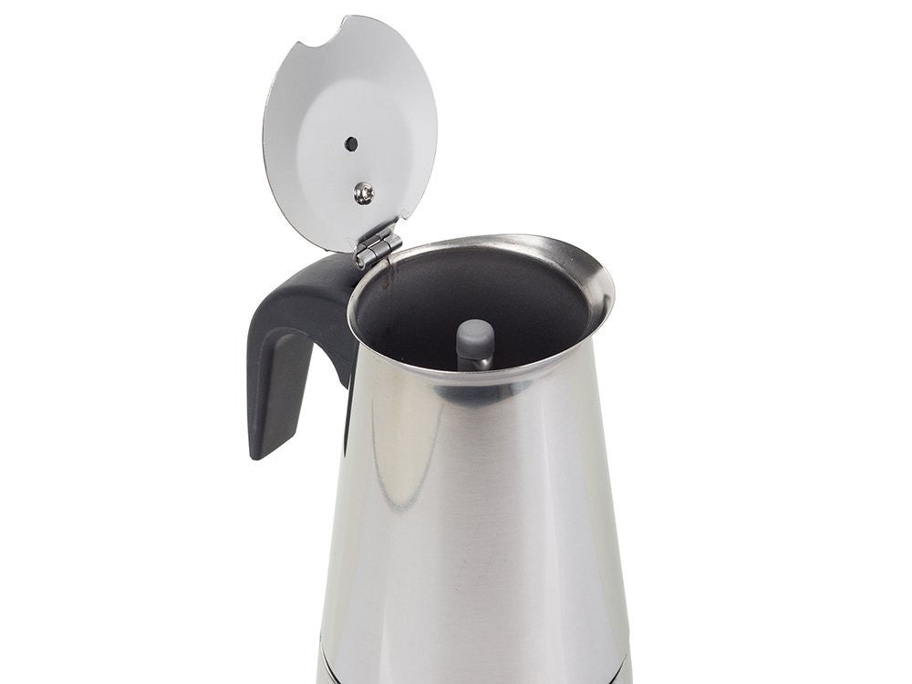 Espressokocher 300ml 6 Tassen Edelstahl Mokkakanne Kaffeekocher Induktion