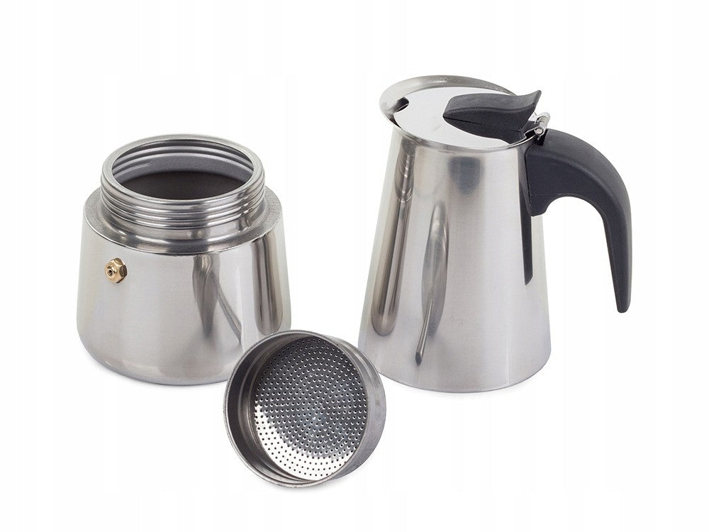 Espressokocher 300ml 6 Tassen Edelstahl Mokkakanne Kaffeekocher Induktion