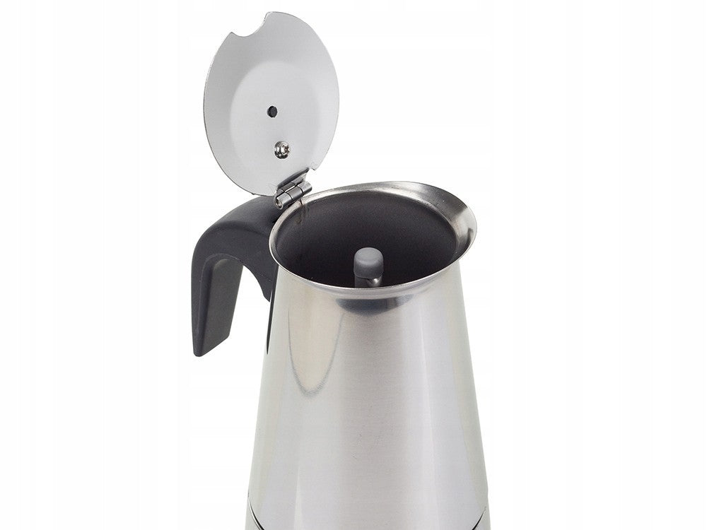 Espressokocher 300ml 6 Tassen Edelstahl Mokkakanne Kaffeekocher Induktion