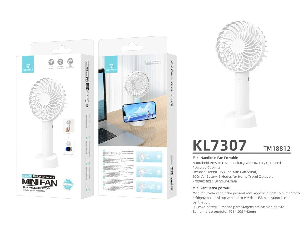 Mini Handventilator Tragbarer USB Ventilator Wiederaufladbar Handlüfter
