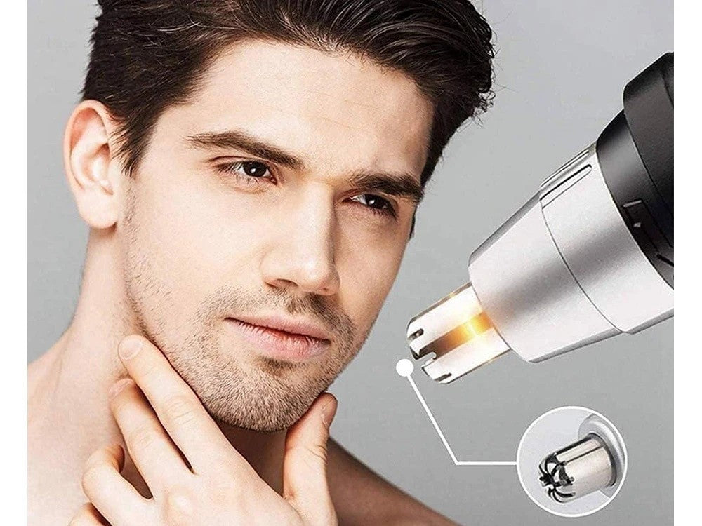Nasenhaartrimmer & Ohrhaartrimmer mit Barttrimmer Aufsatz – Präziser Trimmer für Gesichtspflege