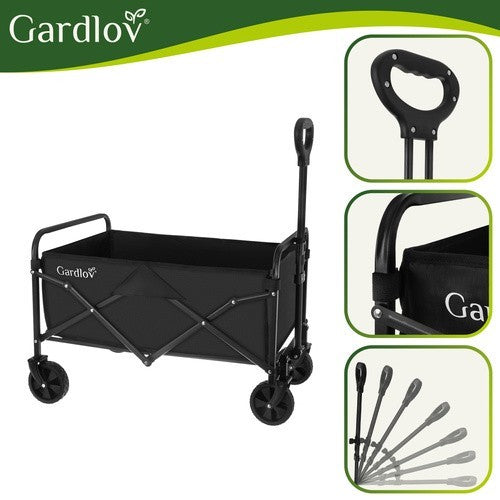 Bollerwagen Faltbar 90L 100kg Gartenwagen Transportwagen Handwagen Camping