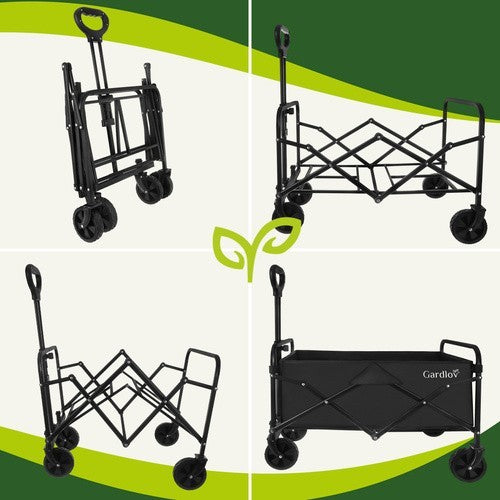 Bollerwagen Faltbar 90L 100kg Gartenwagen Transportwagen Handwagen Camping