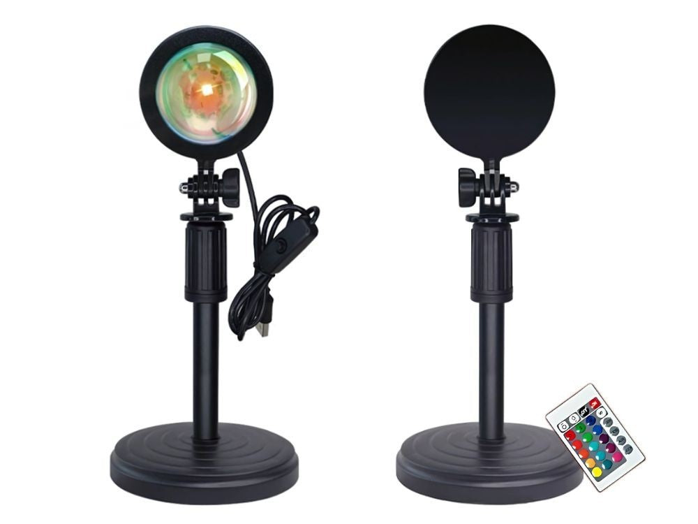 LED Sonnenuntergang Projektor RGB Lampe USB mit Fernbedienung Sunset Light