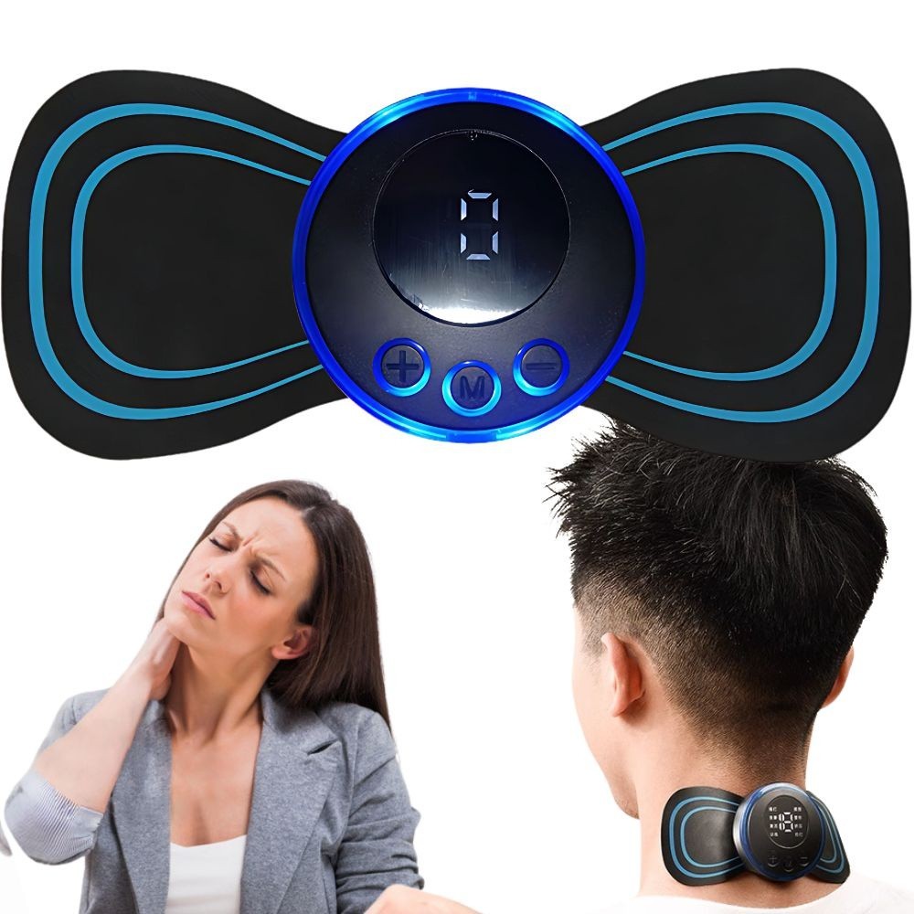 EMS Muskelstimulator Mini Massagegerät 19 Stufen Bauch Nacken Wiederaufladbar