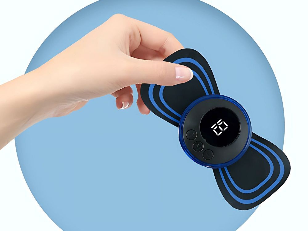 EMS Muskelstimulator Mini Massagegerät 19 Stufen Bauch Nacken Wiederaufladbar