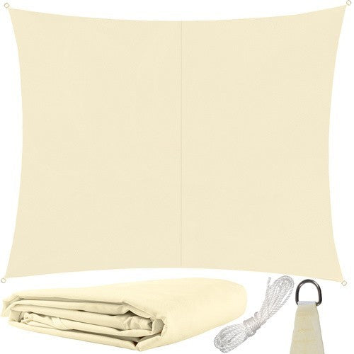 Sonnensegel 3x2m Rechteckig Sonnenschutz UV Schutz Terrasse Balkon Beige