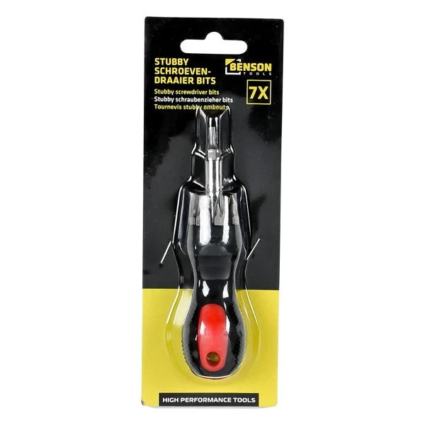 Stubby Schraubendreher Bit Set 7-teilig Kurz Schraubendreher Bit Halter