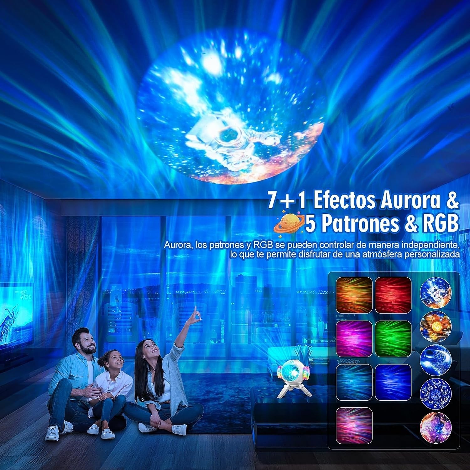 Astronaut Galaxy Projektor Sternenhimmel LED Nachtlicht RGB mit Fernbedienung