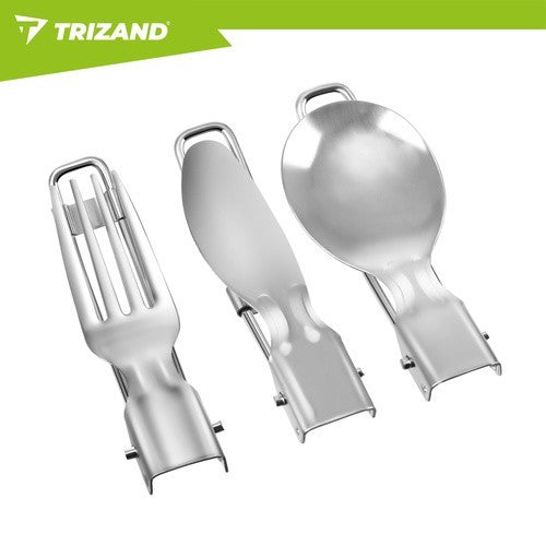 Camping Kochset Aluminium 1,2L Campinggeschirr Topf Pfanne Klappbesteck Outdoor