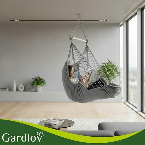 Hängesessel Hängeschaukel Hängestuhl XXL 150kg Garten Balkon mit Kissen