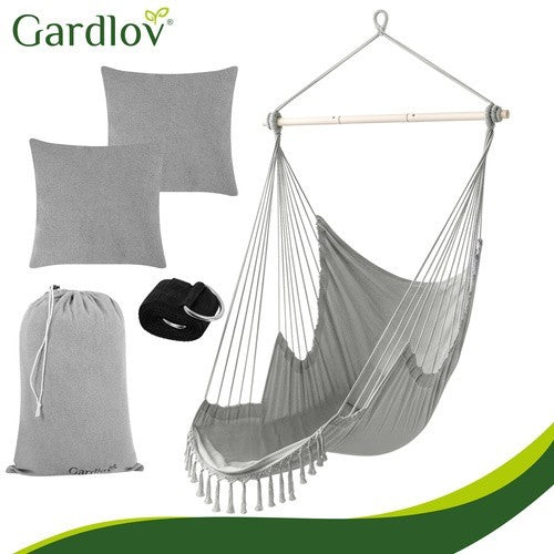 Hängesessel Hängeschaukel Hängestuhl XXL 150kg Garten Balkon mit Kissen
