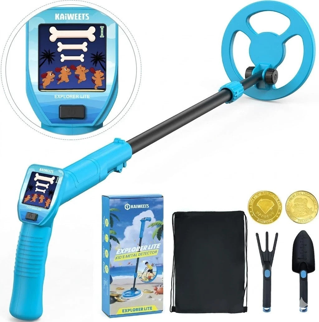 Metalldetektor Set LCD verstellbar leicht mit Rucksack Schaufel Zubehör