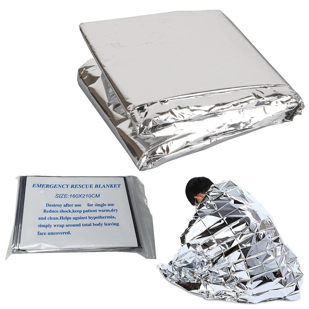 Rettungsdecke 160x210cm Thermodecke Notfalldecke Outdoor Erste Hilfe