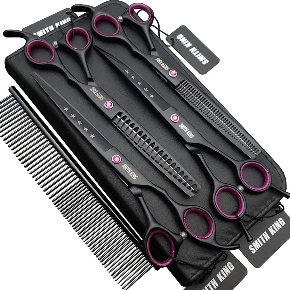 Professionelles Hunde-Scheren-Set 7" Edelstahl für Fellpflege & Styling